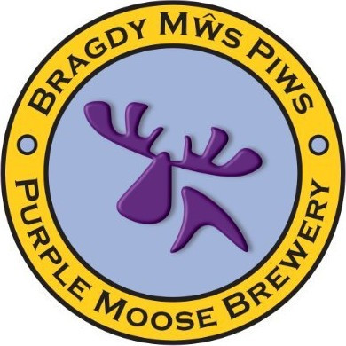 Bragdy Mŵs Piws (Purple Moose Brewery) logo